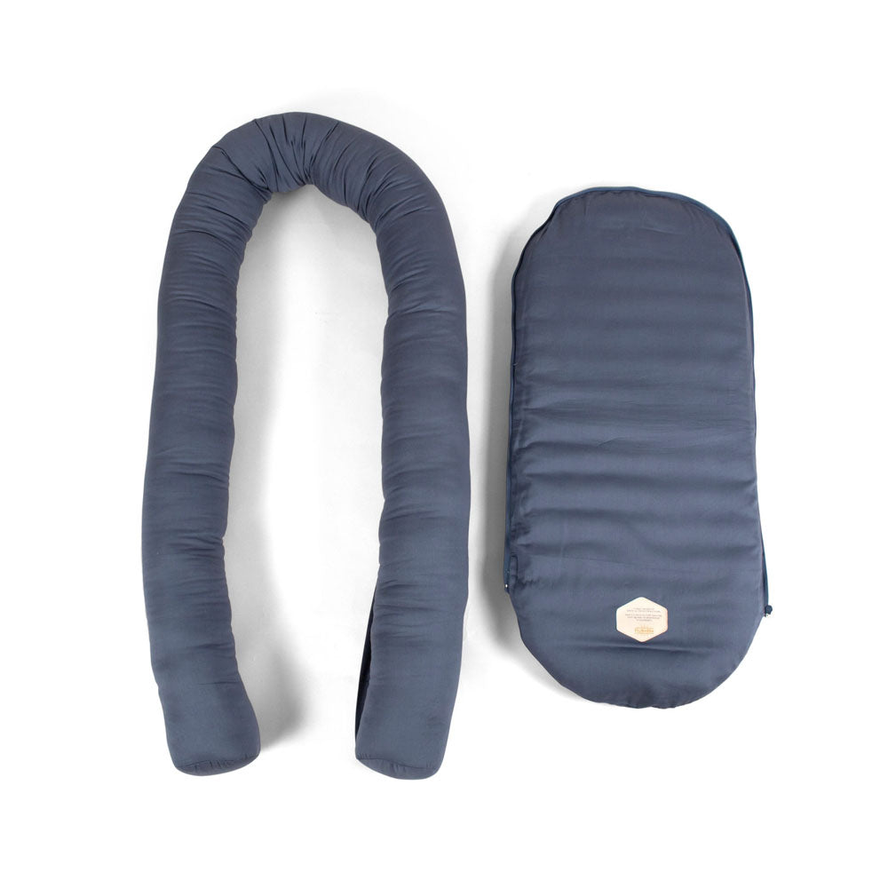 Filibabba Premium Kapok Babynest (0m+) - Muddly Blue
