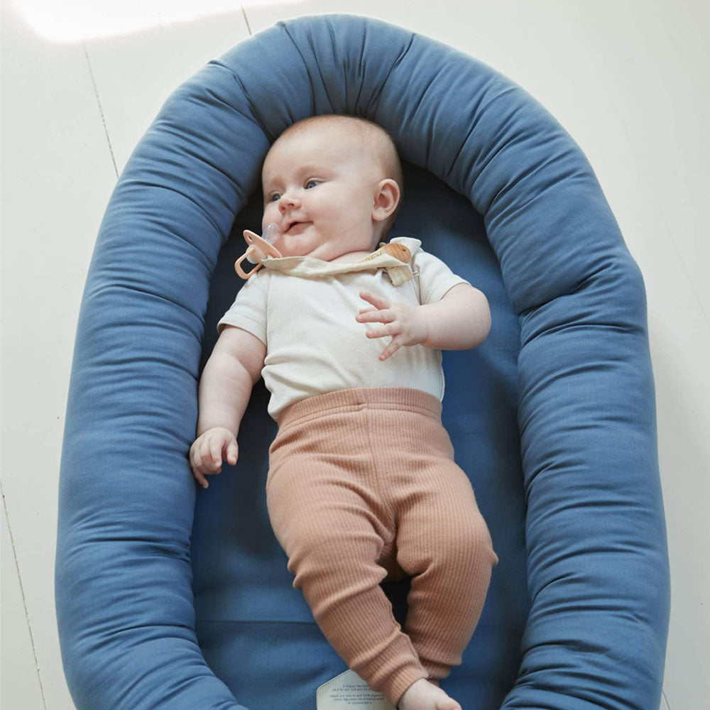 Filibabba Premium Kapok Babynest (0m+) - Muddly Blue