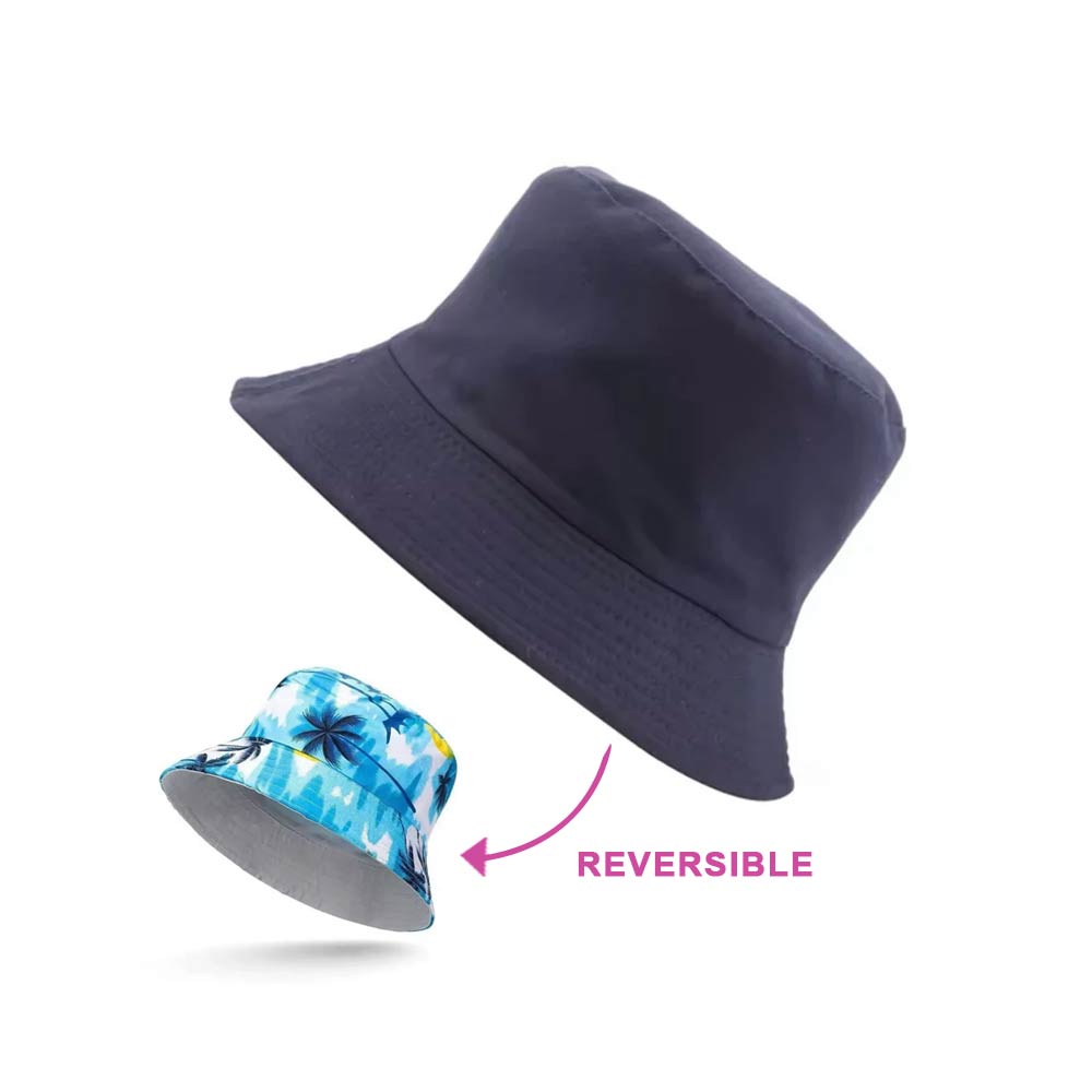 2-In-1 Reversible Fishermen Hat - Dark Blue