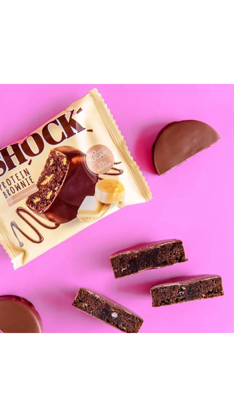 Fitness Shock White Banana Chocolate Protein Brownie – 50g