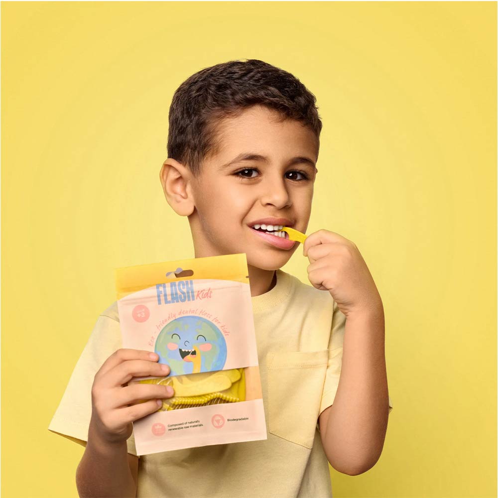 Flash Kids Dental Floss (3Yrs+) - 30 pcs
