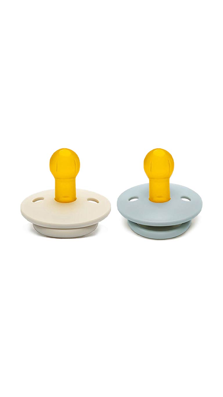 Tiny's Natural Latex Pacifier Flower Shaped - Blue & Beige
