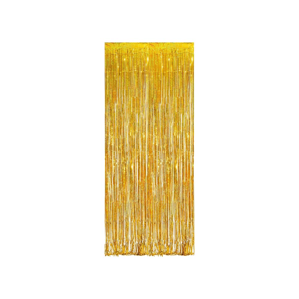 Foil Fringe Party Curtain - Yellow