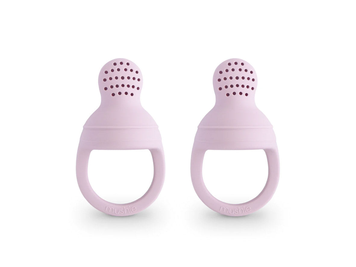Mushie Silicone Fresh Food Feeder Soft Lilac - Pack of 2