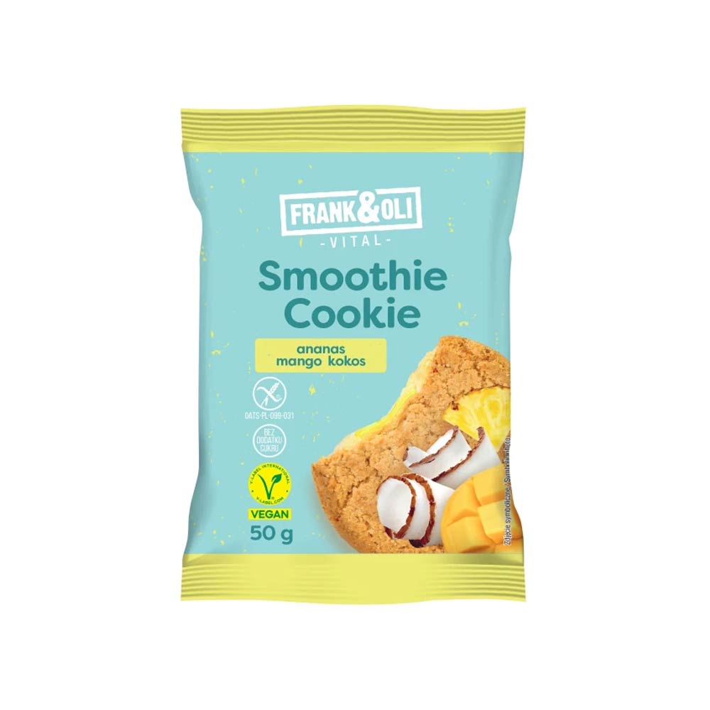 Frank & Oli Smoothie Cookie Ananas Mango Kokos 50g