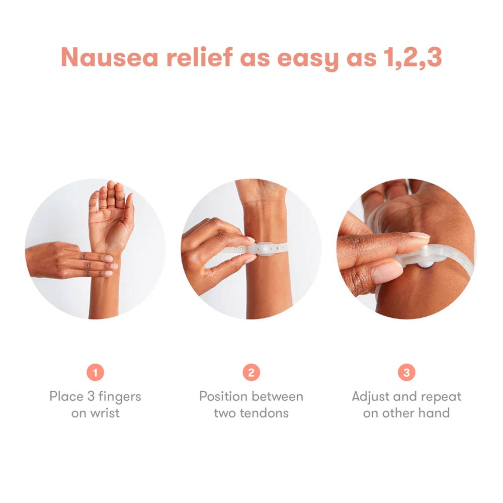 Fridamom Anti-Nausea Acupressure Bands with Case - 2 Bands