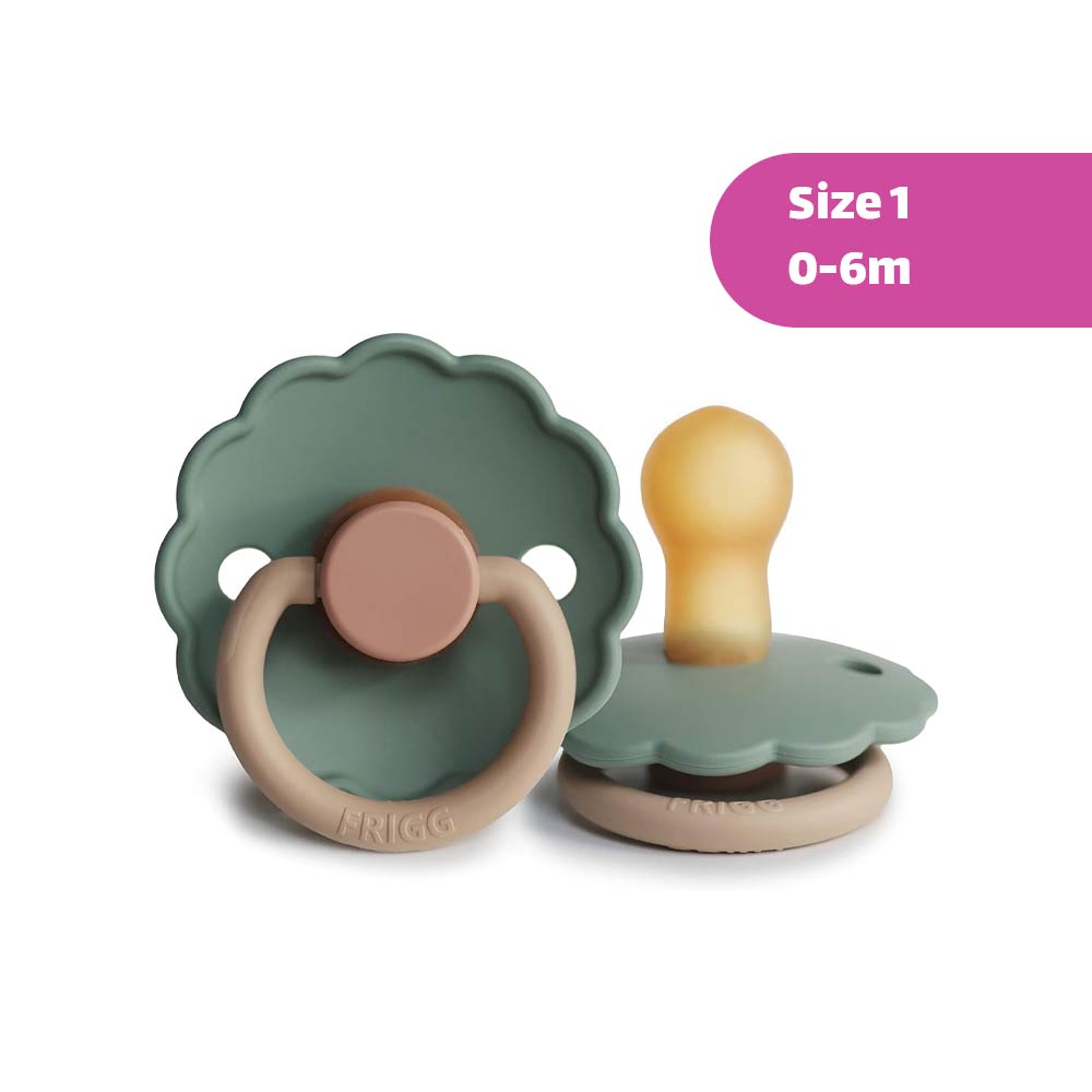 Frigg Daisy Latex Pacifier Size 1 (0-6m) Willow - 1 Pc