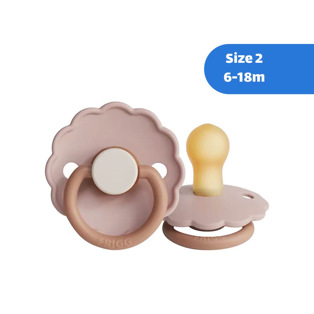 Frigg Daisy Latex Pacifier Size 2 (6-18m) Biscuit - 1 Pc
