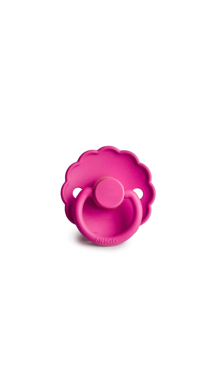 Frigg Daisy Latex Baby Pacifier Size 1 (0-6m)  Fuchsia – 1 pcs