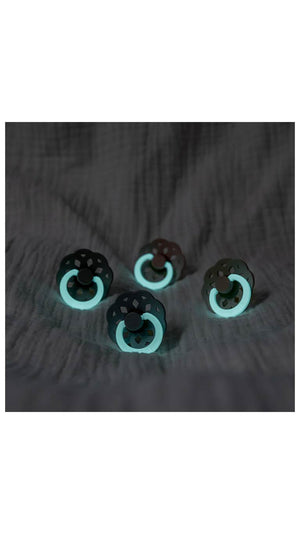 Bibs Boheme Latex Pacifier Size 2 Blush Glow/Vanilla Glow (6m+) - 2 Pcs