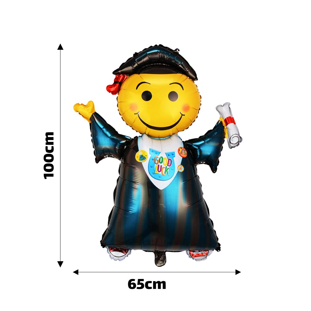 Inflatable Character Balloon - Graduation Emoji