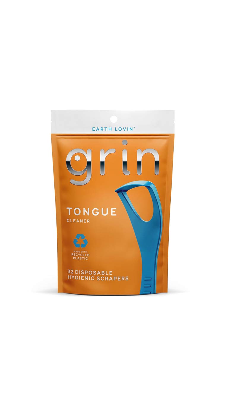 Grin Tongue Cleaner Disposable Hygienic Scrapers - 32 Scrapers