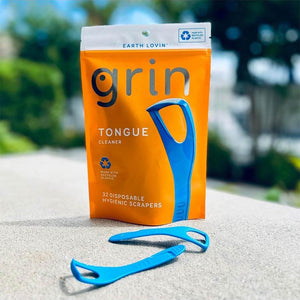 Grin Tongue Cleaner Disposable Hygienic Scrapers - 32 Scrapers