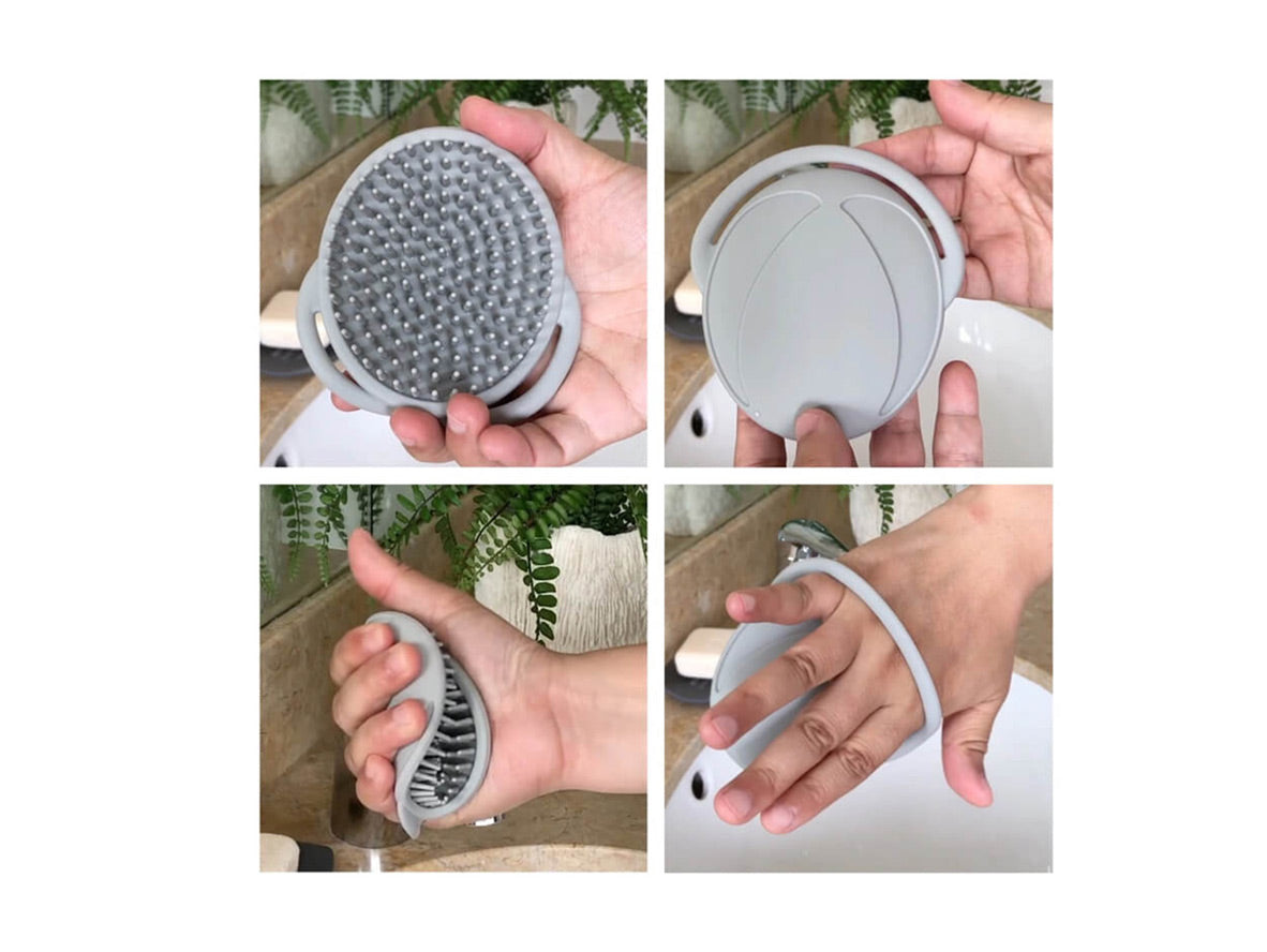 HaakaaSiliconeShampooBrushGray2