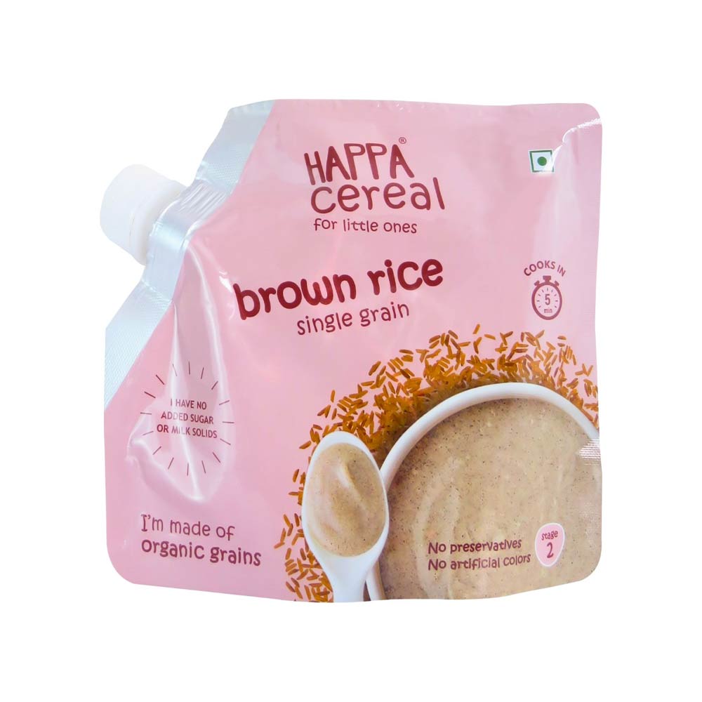 Happa Organic Cereal (6m+) Brown Rice Single Grain - 200g
