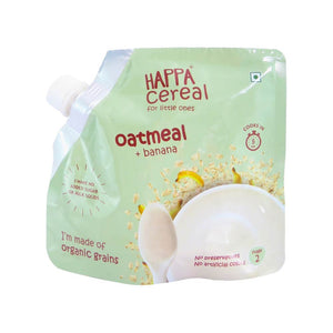 Happa Organic Cereal (6m+) Oatmeal, Banana - 200g