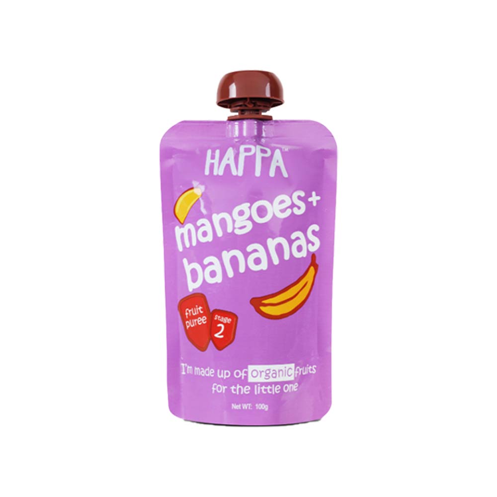 Happa Organic Puree (6m+) Mangoes & Banana - 100g