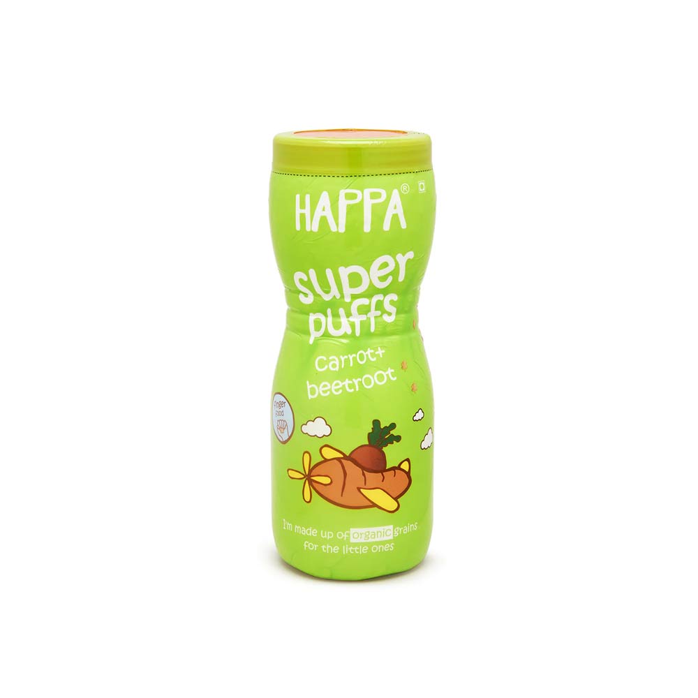 Happa Super Puffs (8M+) Carrot & Beetroot - 40g