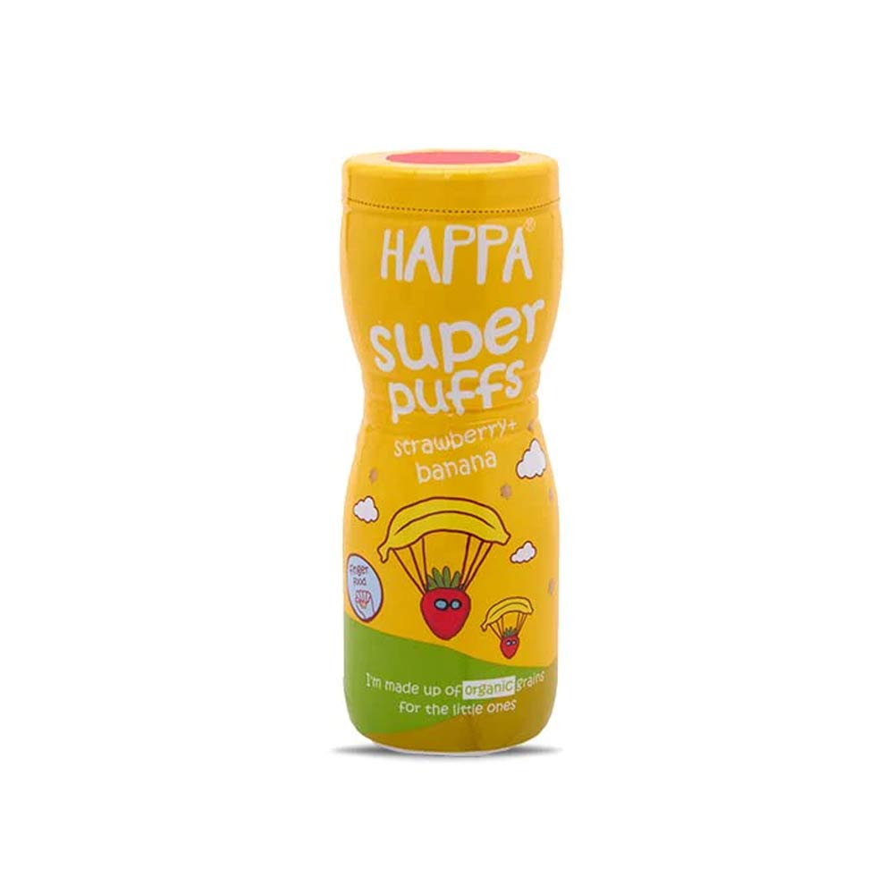 Happa Super Puffs (8M+) Strawberry & Banana - 40g