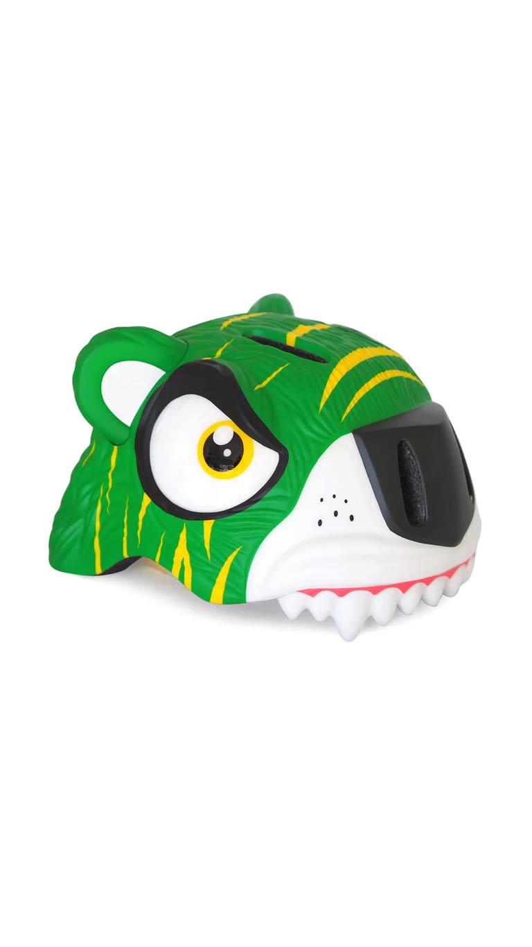 Crazy Safety Tiger Bicycle Helmet - Green
