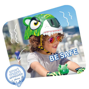Crazy Safety Tiger Bicycle Helmet - Green