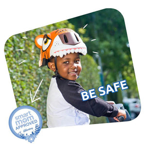 Crazy Safety Tiger Bicycle Helmet - Orange