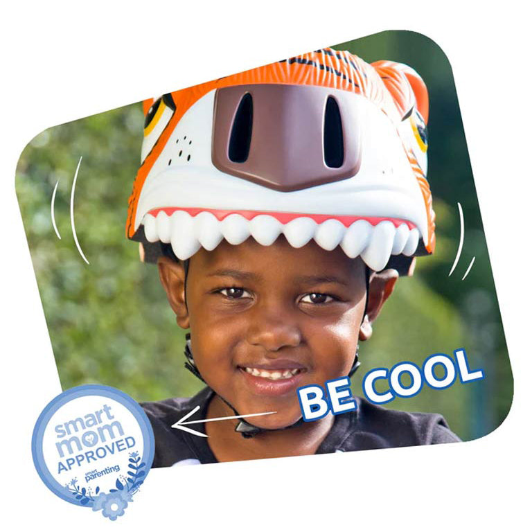 Crazy Safety Tiger Bicycle Helmet - Orange