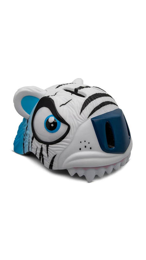 Crazy Safety Tiger Bicycle Helmet - White