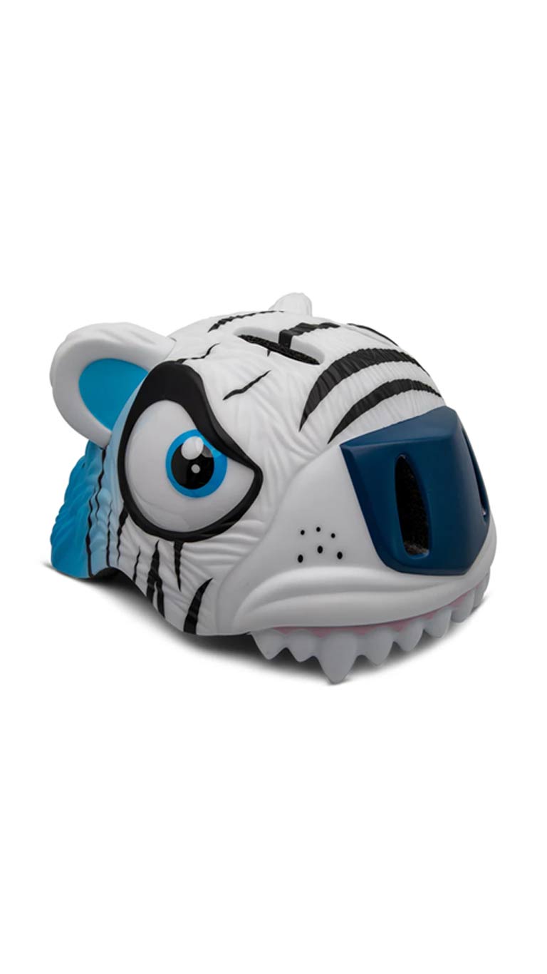 Crazy Safety Tiger Bicycle Helmet - White