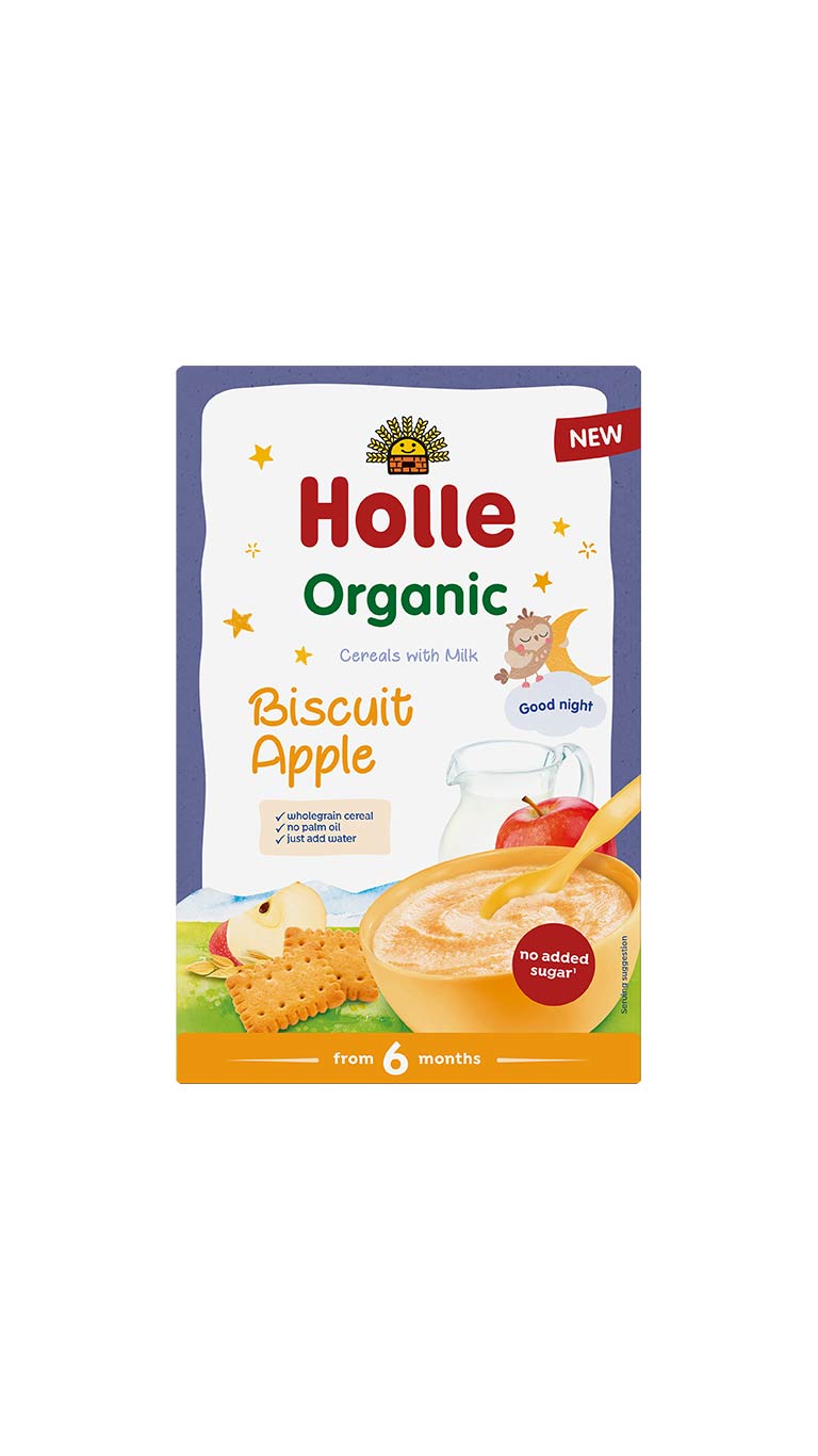Holle Organic Cereals with Milk, Biscuit Apple (From 6m) - 250g