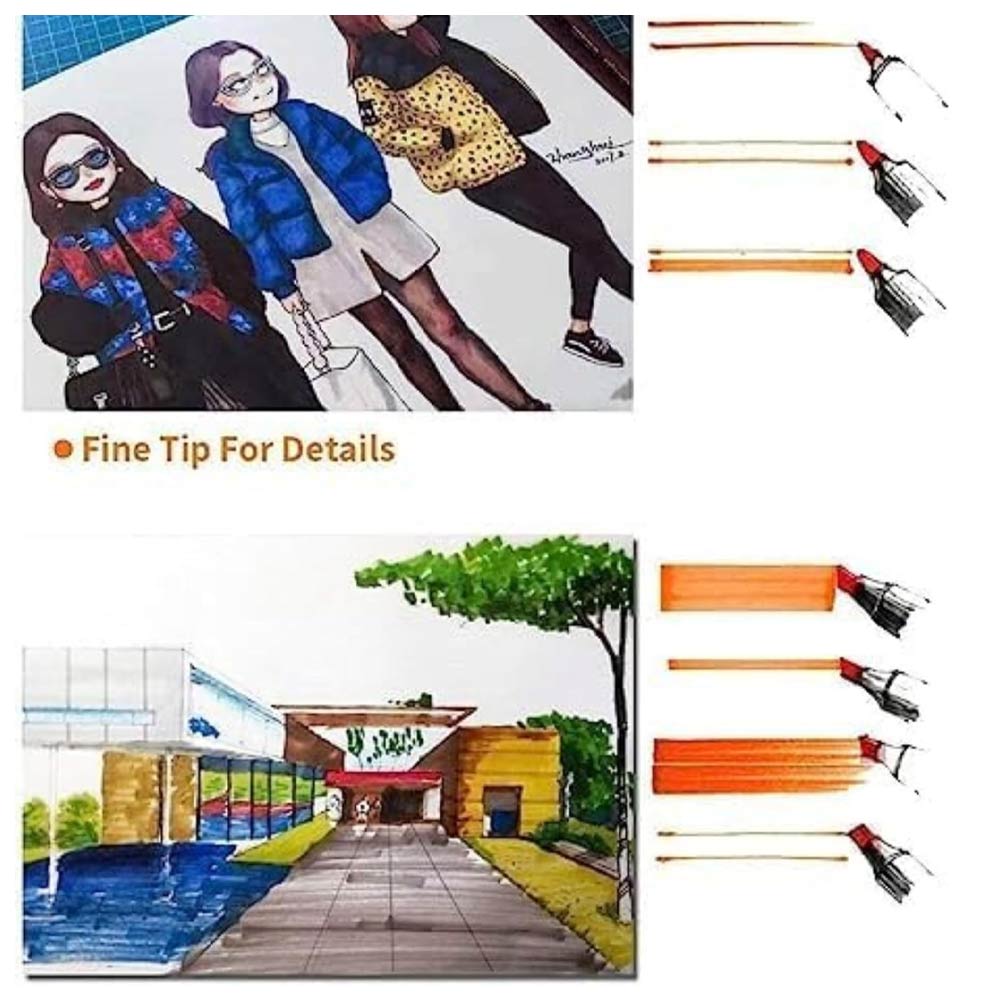 Hong Zhan Fine Double Head Color Markers
