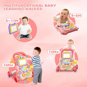 Huanger 2-In-1 Baby Music Walker - Pink