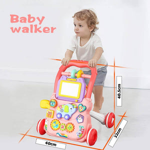 Huanger 2-In-1 Baby Music Walker - Pink