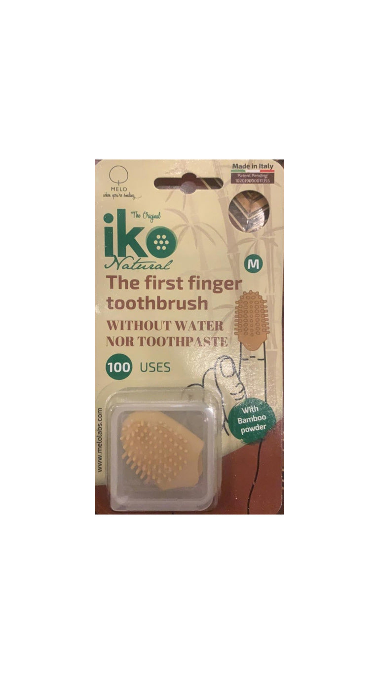 iko Finger Toothbrush Natural Whitening White Medium