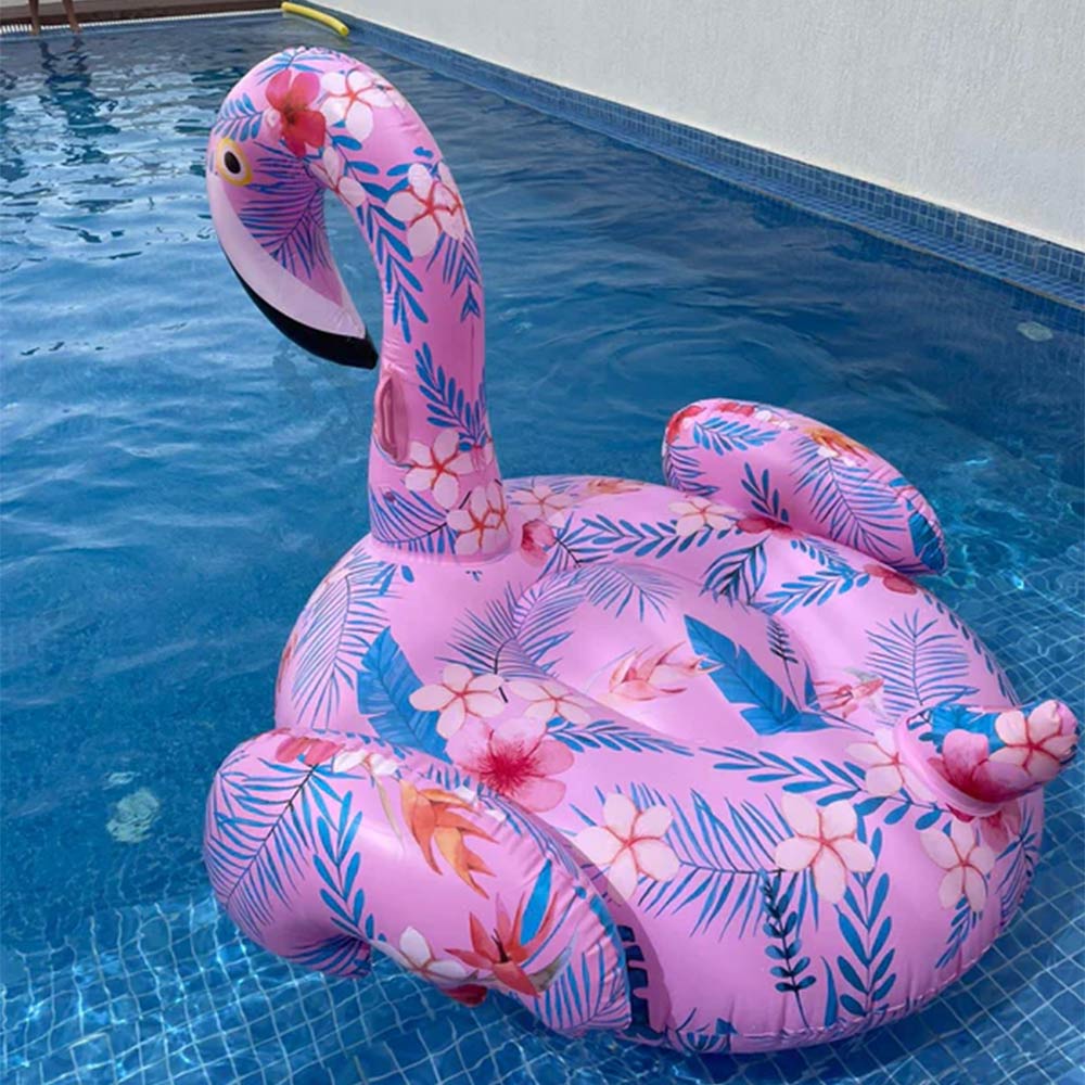 Inflatable Flamingo Float - Beach Print