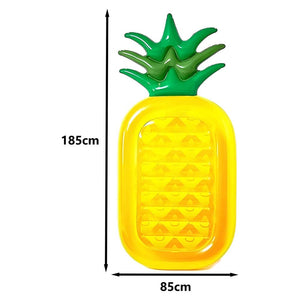 Inflatable Large Pool Bed - Yellow Pineapple