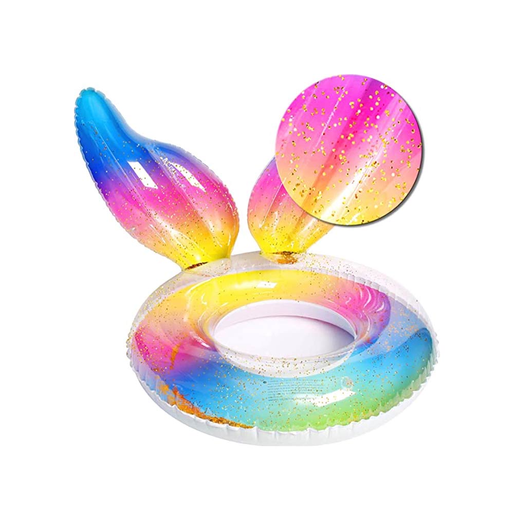 Inflatable Sequins Rainbow Wings Children Ring Float