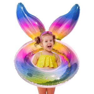 Inflatable Sequins Rainbow Wings Children Ring Float