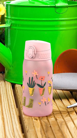 Ion8LeakProofSlimWaterBottleGardenDelight350ml