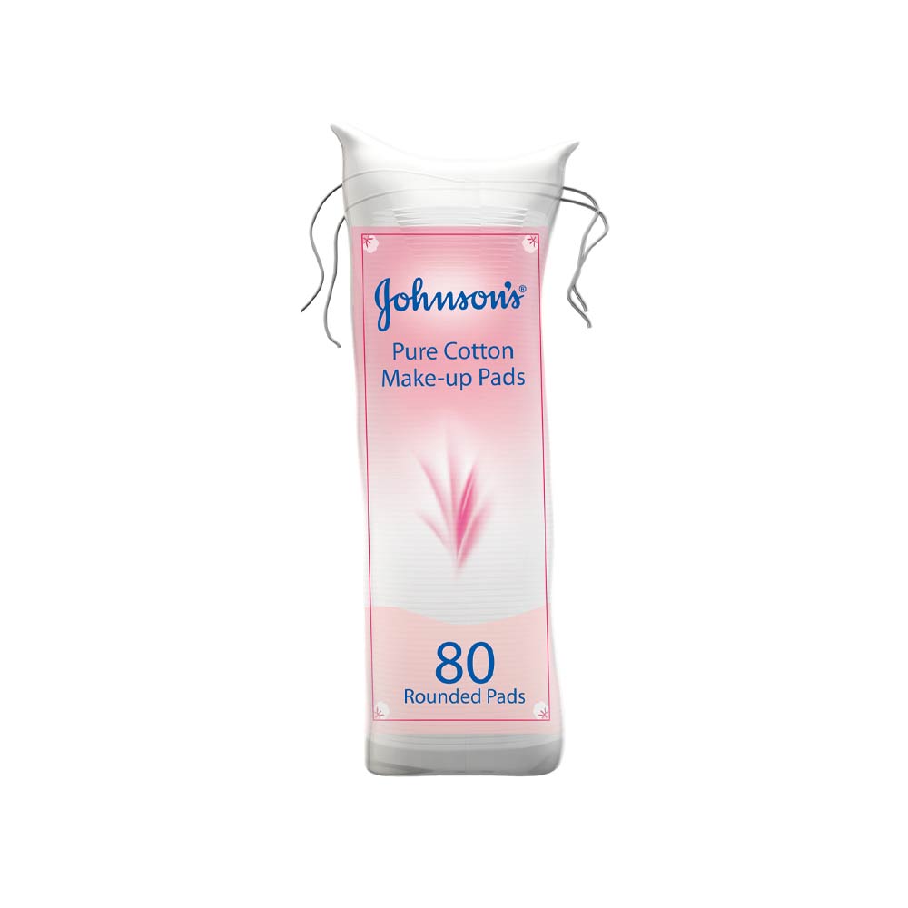 Johnson's Pure Cotton Make-up Pads - 80 Round Pads