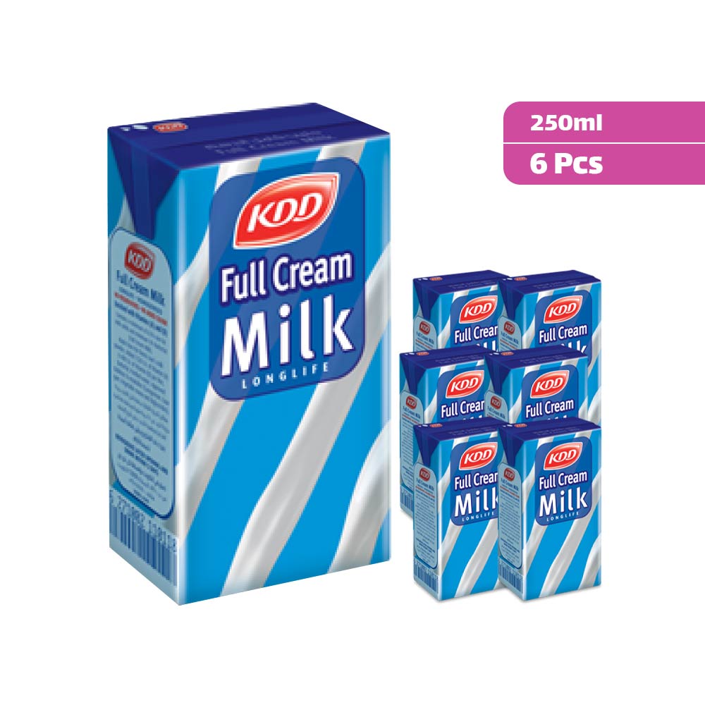 KDD Full Cream Milk  250ml - Pack of 6