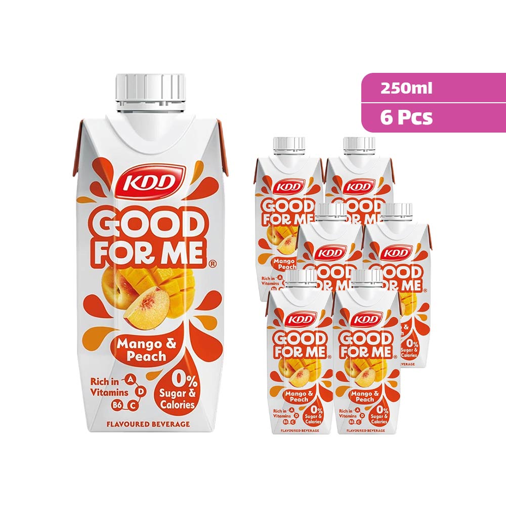 KDD Good For Me (Calories Free) Beverage - Mango & Peach 250ml - Pack of 6