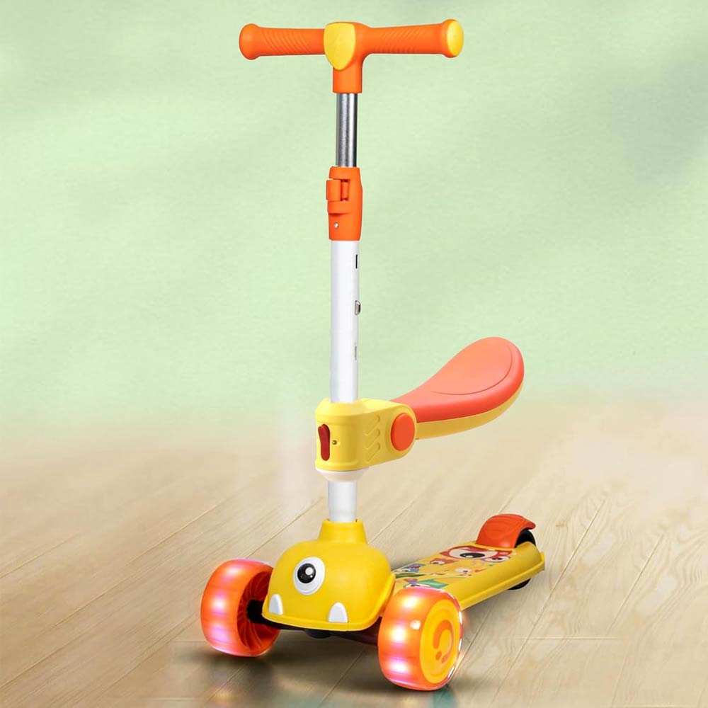 Kid Kick Scooter with Seat (3-8Yrs) - Yellow