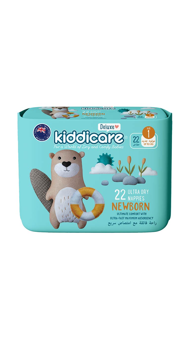 Kiddicare Size 1 (Upto 5kg) Newborn Ultra Dry Nappies - 22 Nappies