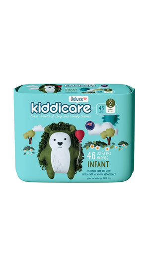Kiddicare Size 2 (4-7kg) Infant Ultra Dry Nappies - 46 Nappies