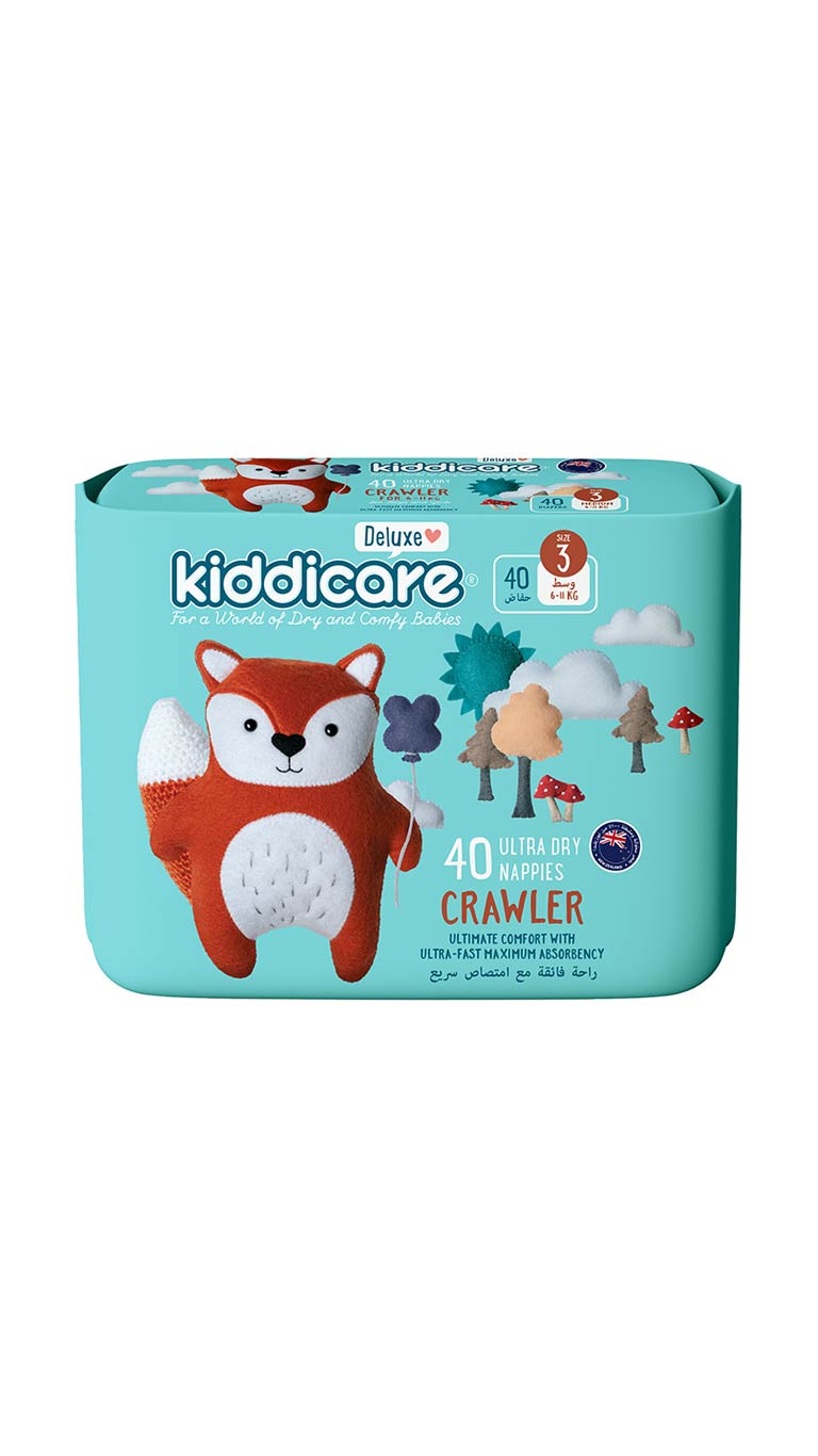 Kiddicare Size 3 (6-11kg) Crawler Ultra Dry Nappies - 40 Nappies