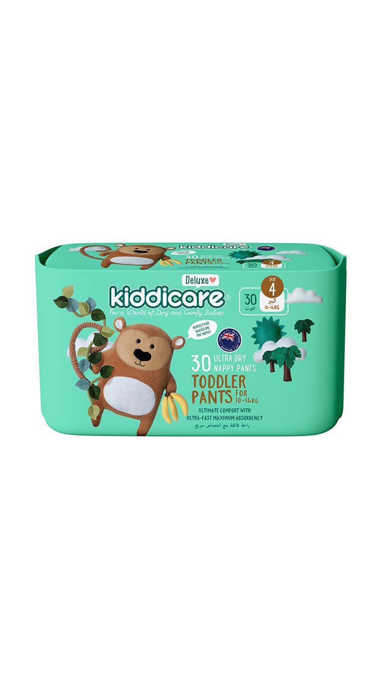 Kiddicare Size 4 (10-14kg) Toddler Ultra Dry Nappy Pants - 30 Nappy Pants