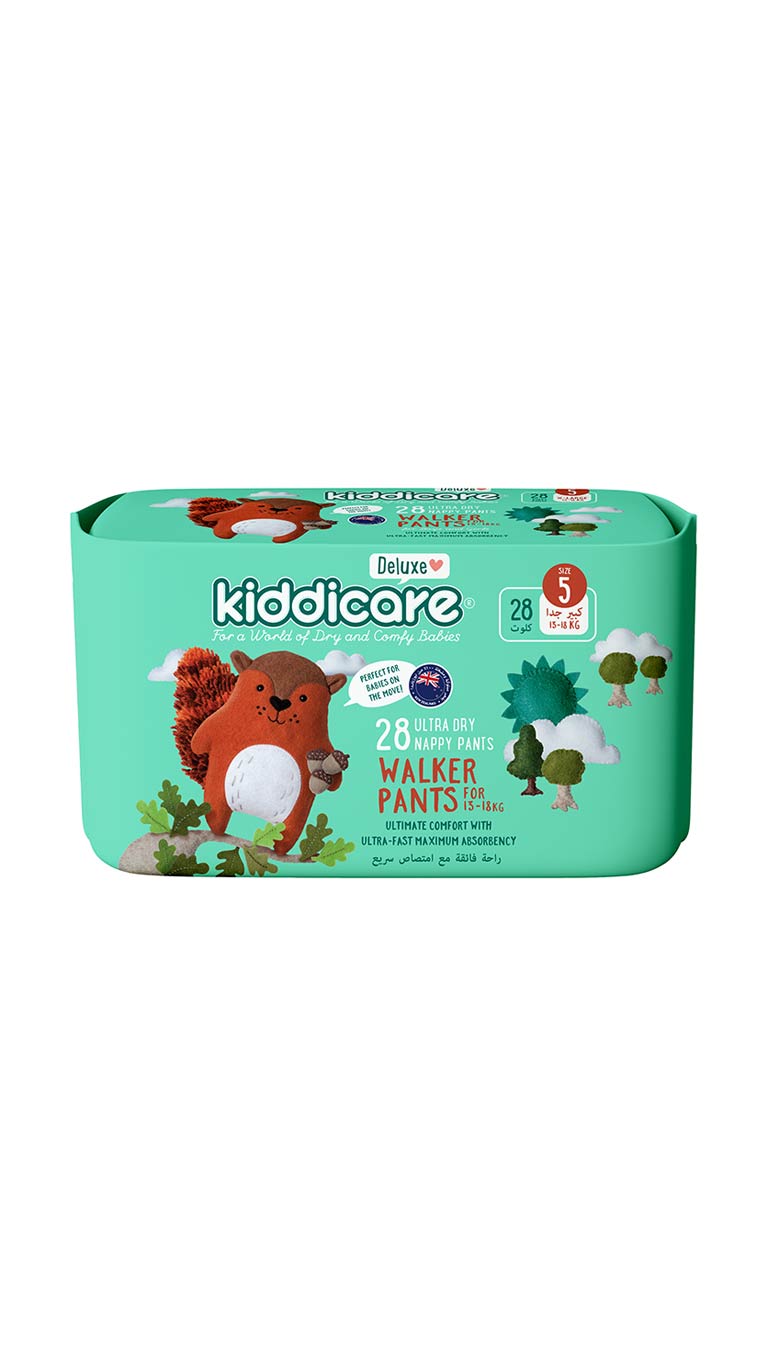 Kiddicare Size 5 (13-18kg) Walker Ultra Dry Nappy Pants - 28 Nappy Pants