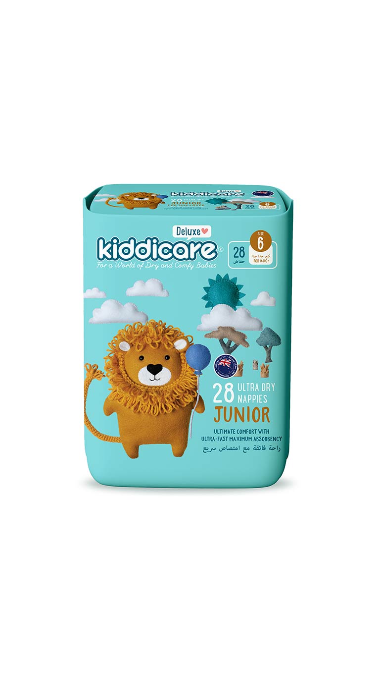 Kiddicare Size 6 (For 16kg+) Junior Ultra Dry Nappies - 28 Nappies