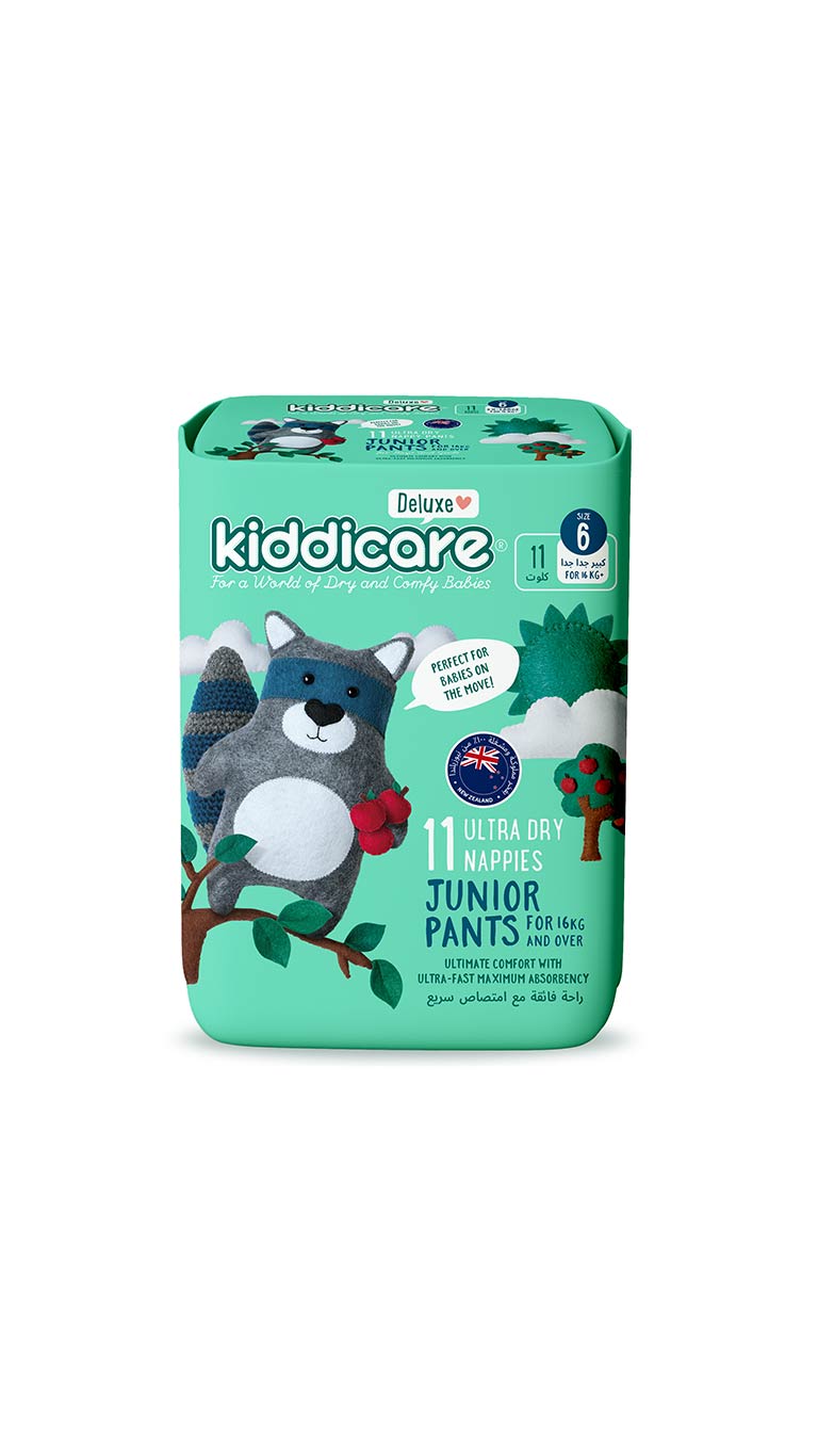 Kiddicare Size 6 (For 16kg+) Junior Ultra Dry Nappy Pants - 11 Nappy Pants